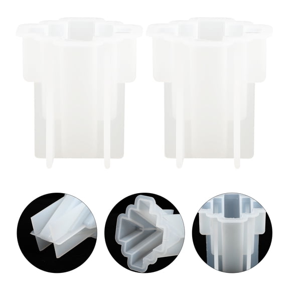GARVALON 2Pcs White Silicone Molds for Candles and Wax Melts Shaped for Home and Office Use
