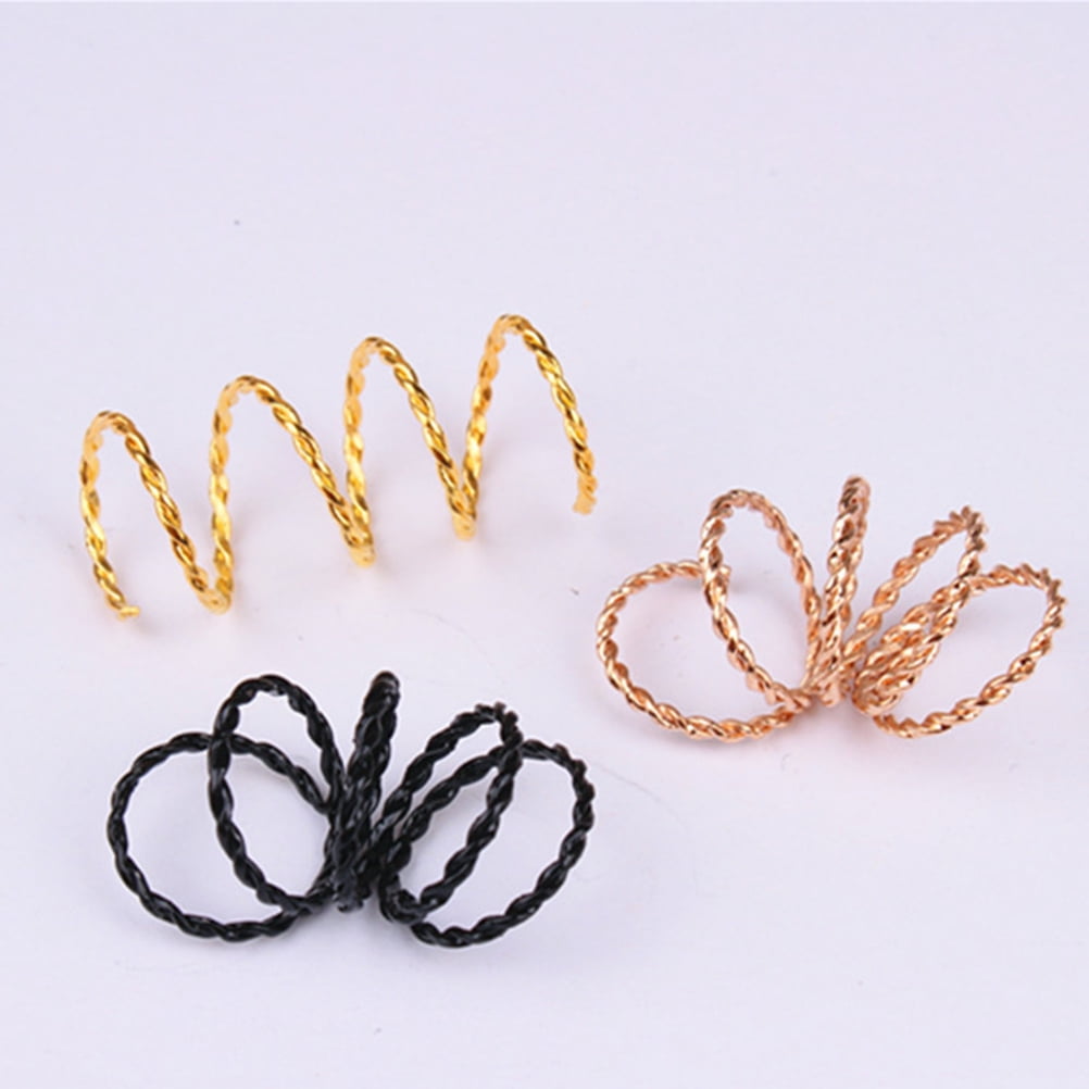 GARVALON 30Pcs Rose Gold Cuffs Adjustable for Hair Styling 1.4x1.1x1 ...
