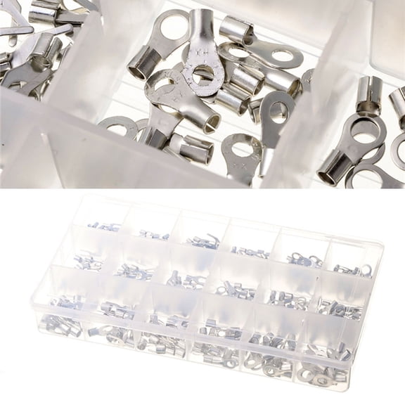 GARVALON 330Pcs Copper Wiring Terminal Wire Crimp Terminal Assortment Kit For