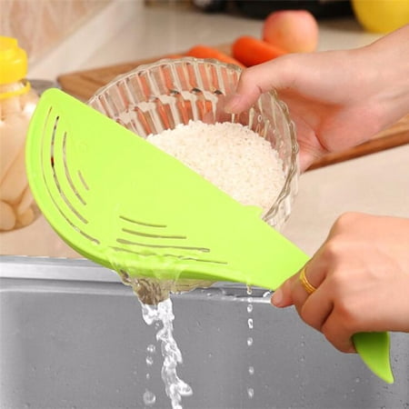 GARVALON 3Pcs Plastic Rice Washer For Kitchen Utensil With Food Grade PE And Certified
