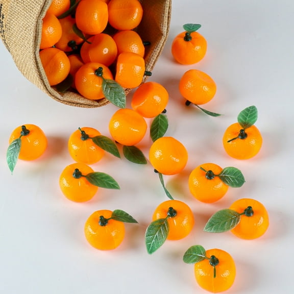 GARVALON 50Pcs Mini Fruit Model Orange for Home and Other Places