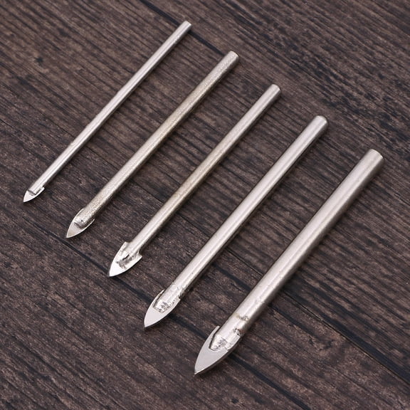 GARVALON 5Pcs Triangle Cutter Hole Tool With Reinforced Head For Crack Prevention Silver