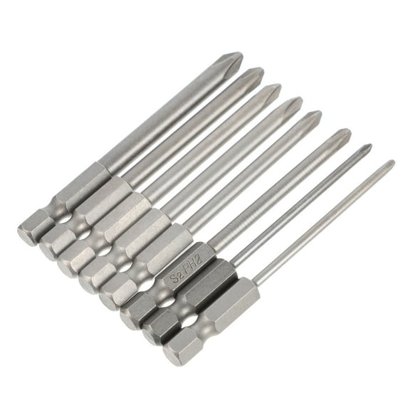 GARVALON Impact Driver Screw Bit Set 8Pcs Grey S2 Alloy Steel For Repair