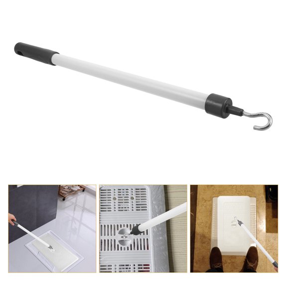 GARVALON Bathroom Accessories Squatting Cover Hook 1Set Black Ergonomic Connection for Limited Mobility Users