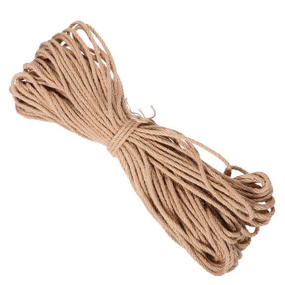 GARVALON Beige Jute Round Rope for Cat Scratching Post Replacement 20M x 0.8In 1Pc