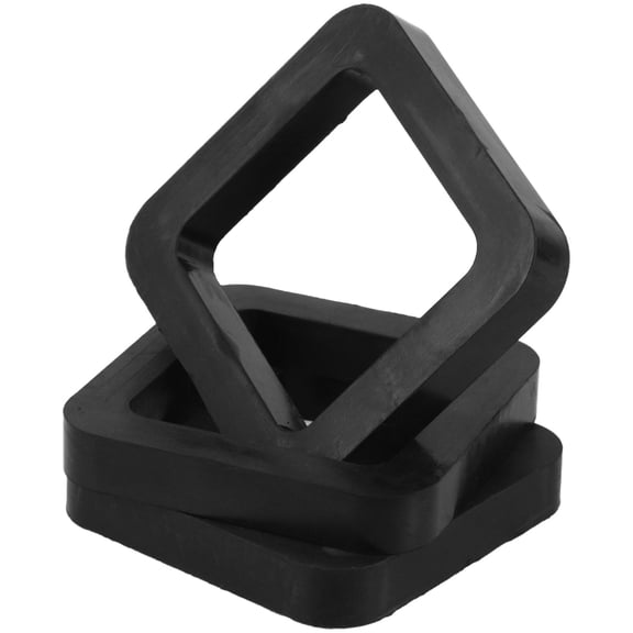 GARVALON Black Rubber Trailer Hitch Cushion 3Pcs for Towing Accessories and Vibration Absorption 7.50X7.50X1.10Cm