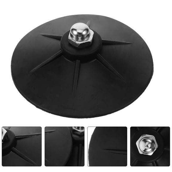 GARVALON Black Suction Cups 10Pcs for Training Rubber Round Stand Extra Strong Grip