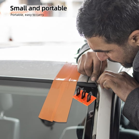 GARVALON Dent Remover Tools 1Set Instrument Orange Plastic Metal Rod