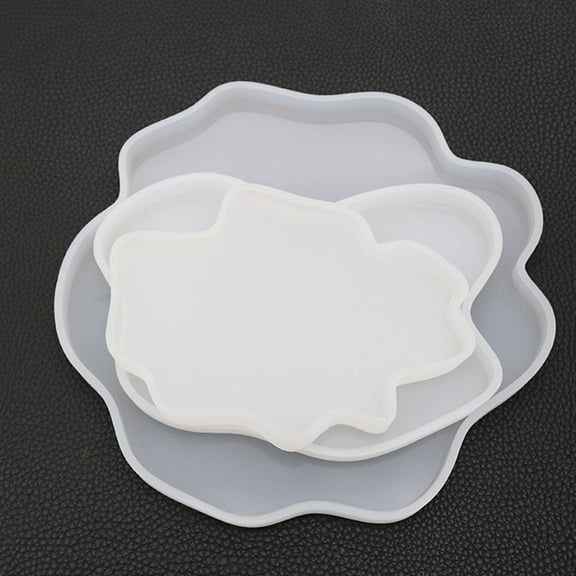 GARVALON Diy Coaster Casting Mold 3Pcs Epoxy Mould Silicone Pendant Making For Craft Enthusiast And Maker Home Use