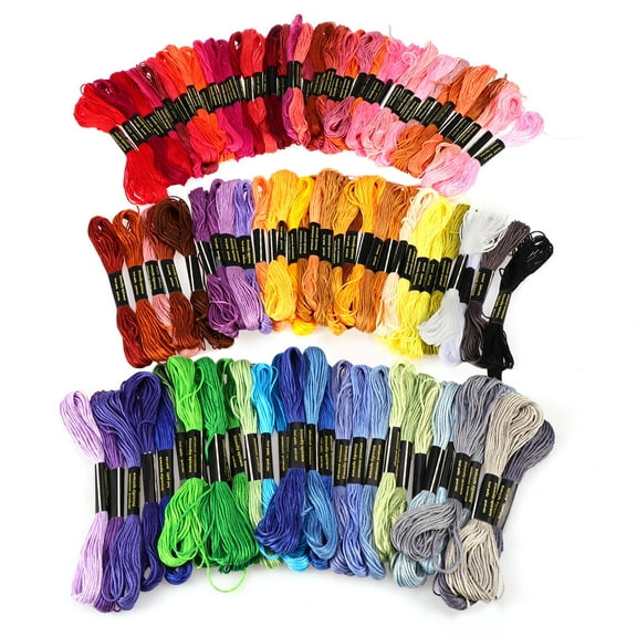 GARVALON Double Mercerized Sewing Threads 100Pcs for Bracelet Making and Embroidery