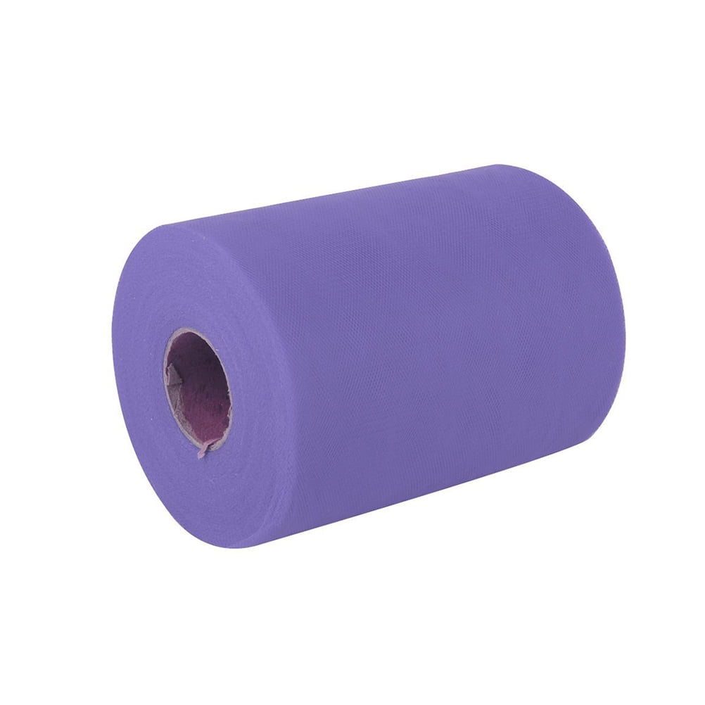 GARVALON Polyester Spool For Wedding Tulle Roll Light Purple 6 Inches X ...