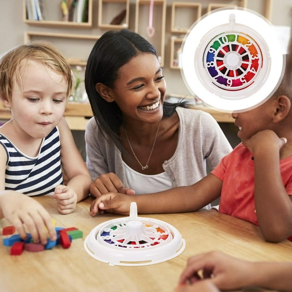 GARVALON Round White Game Wheel For Family Gathering 1Pack 15.8X15.8X1.2In Plastic Material Party Game Prop