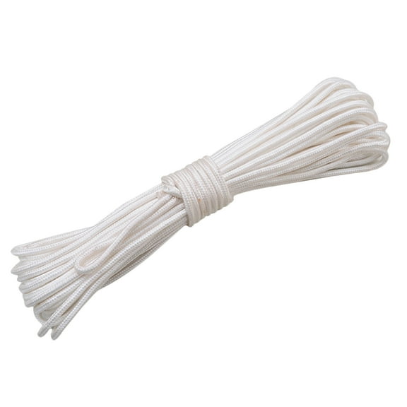 GARVALON Strong Rope for Flag Pole Line White Polypropylene 1Set Diameter 0.2in Length 82ft