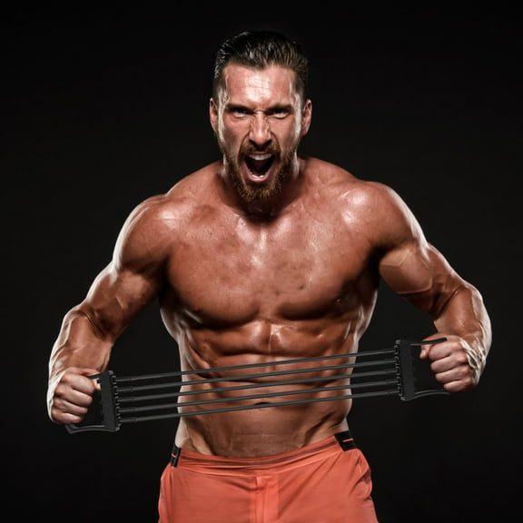 GARVALON TPR Adjustable Chest Expander 1Set for Chest Exercise with Resistance Training for Men and Women