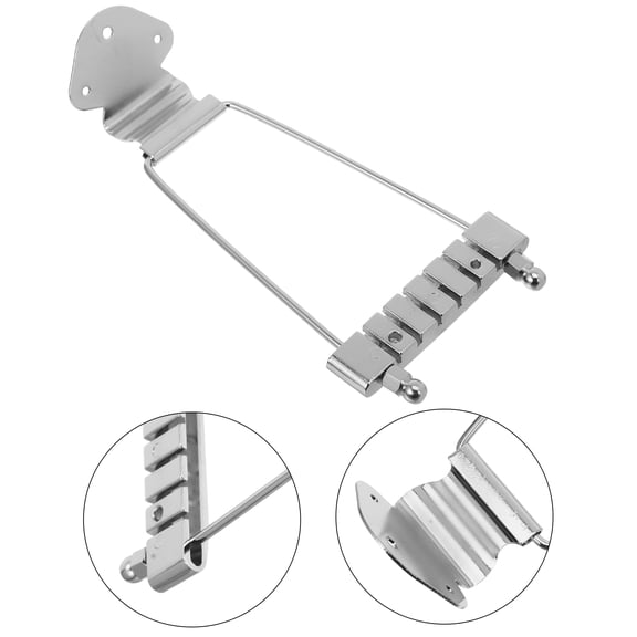 GARVALON Tailpiece Guitar 1Set Silver 10 Mm String Spacing for 6-String Guitar and Bass