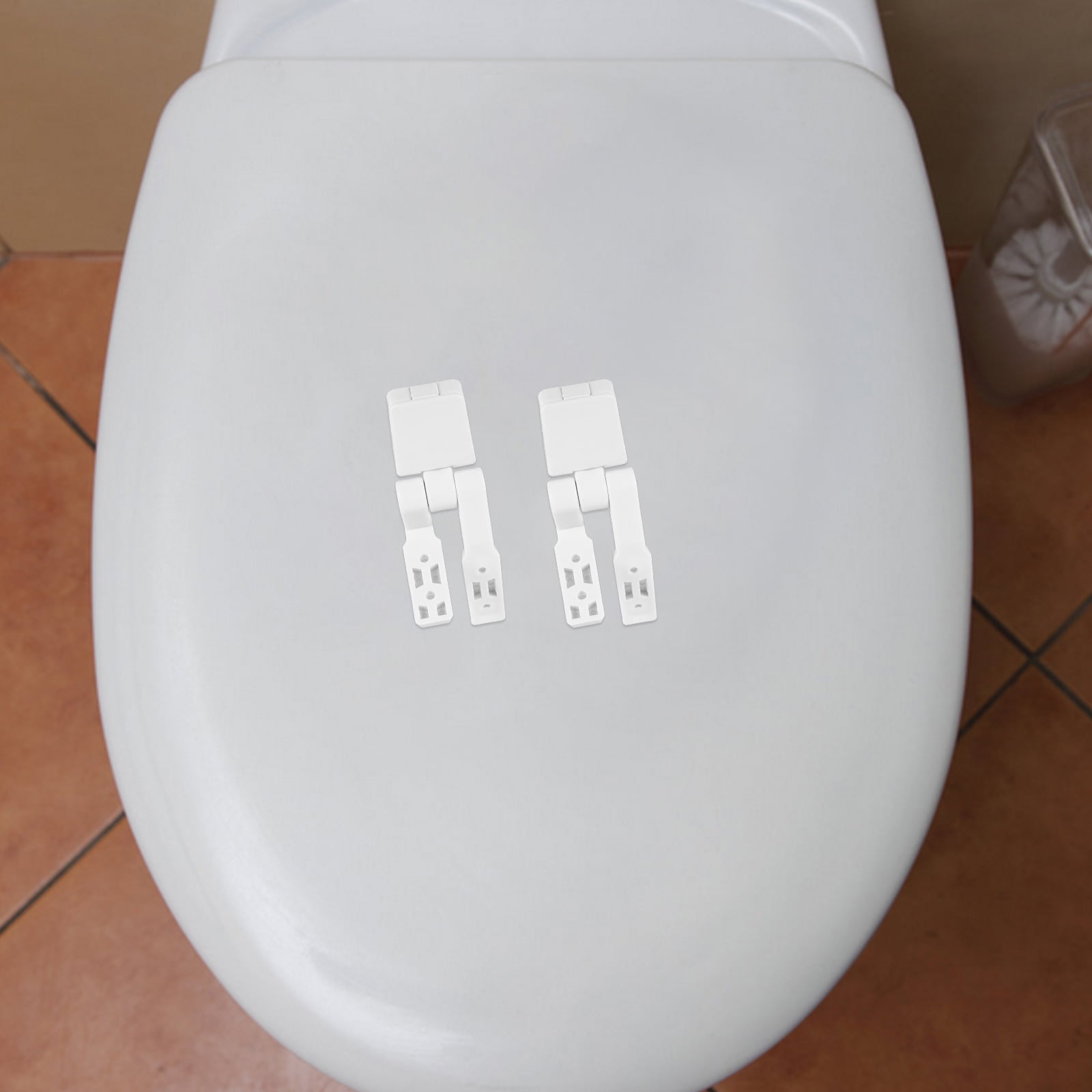 GARVALON Toilet Seat Hinge Replacement Kit 1 Pair Abs Construction For Homeowners And Maintenance Staff