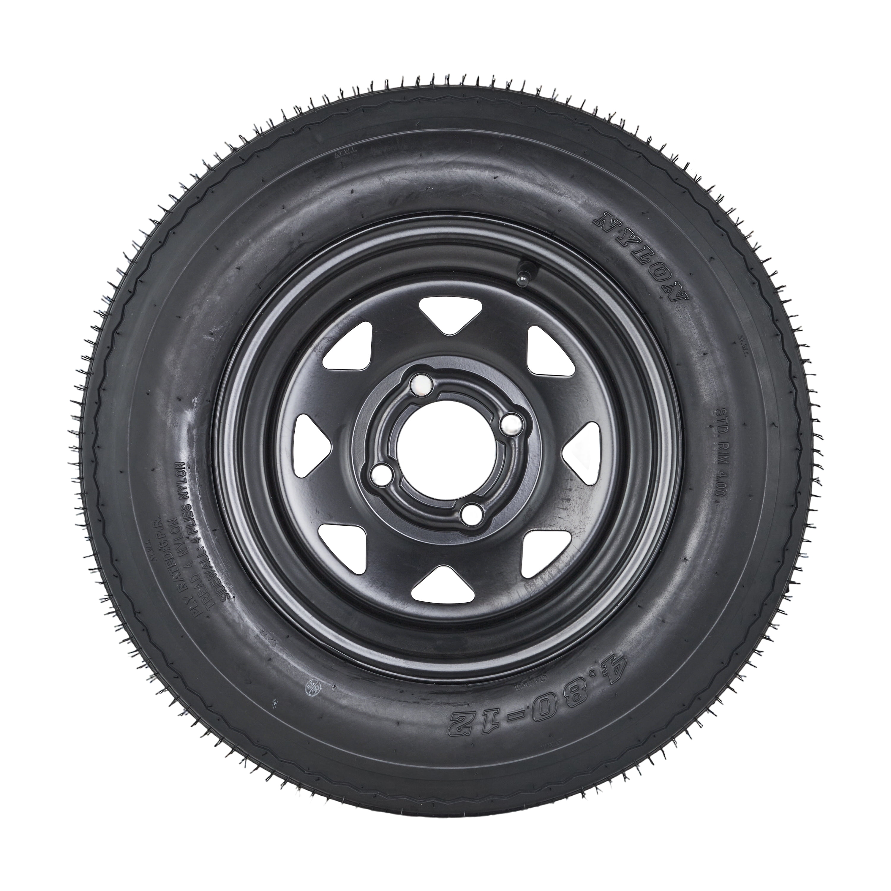 GARVEE 2 Pack 4.80-12 Tire 4.80x12 Trailer Tires with 12 in Rims, 4 lug ...