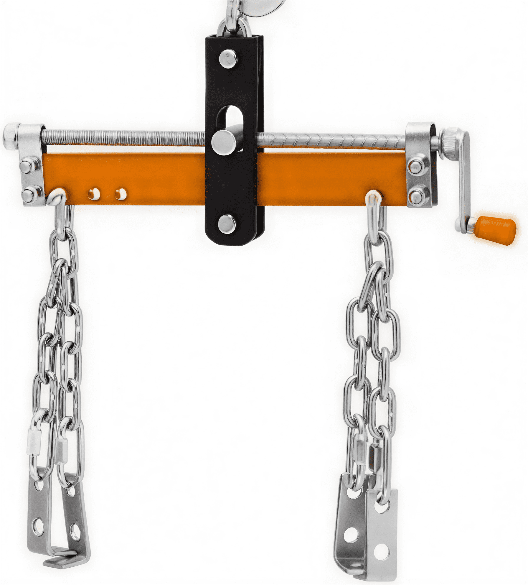 GARVEE 2 Ton (4000LBS) Heavy Duty Engine Load Leveler,Ball Bearing,2 Chains & Adjustable Handle,Engine Hoist Shop Crane Accessory,Orange