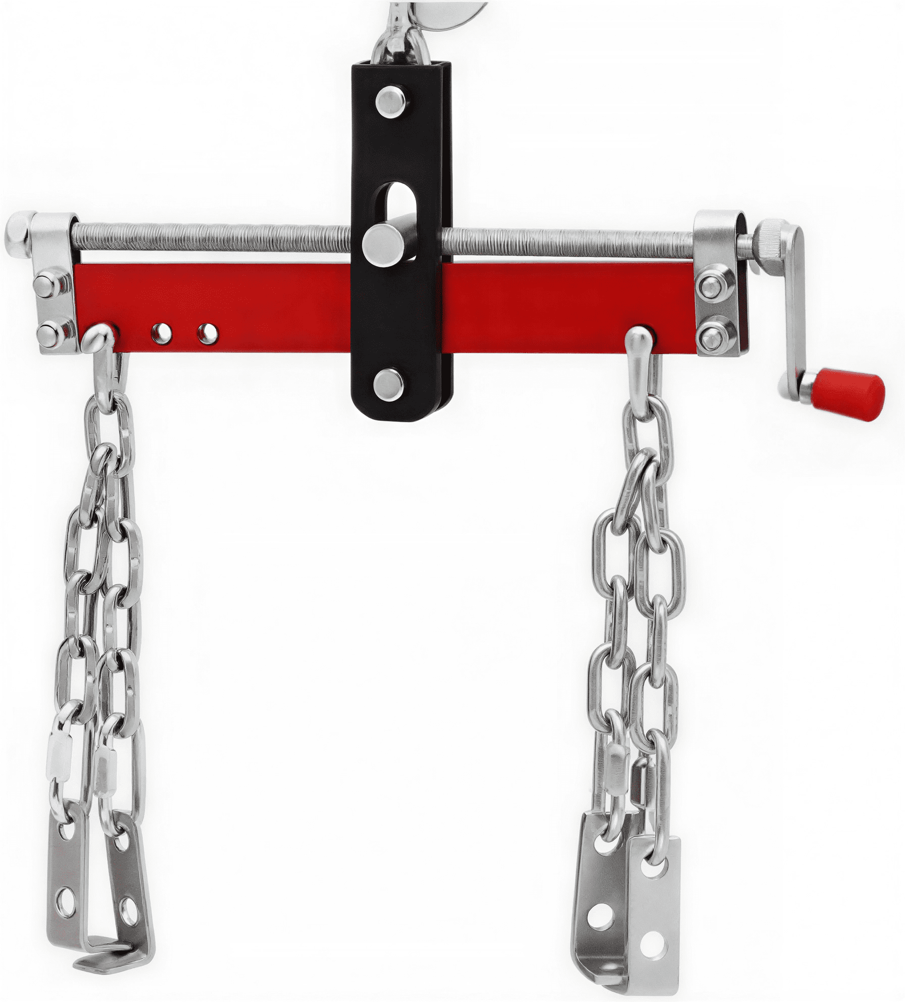 GARVEE 2 Ton (4000LBS) Heavy Duty Engine Load Leveler,Ball Bearing,2 Chains & Adjustable Handle,Engine Hoist Shop Crane Accessory,Red