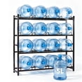 thumbnail image 1 of GARVEE 5 Gallon Water Jug Holder Stand,Double-Row Heavy-Duty 4-Tier Water Bottle Holder Storage Rack,Holds 16 Bottles,Black, 1 of 7