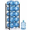 thumbnail image 1 of GARVEE 5 Gallon Water Jug Holder Stand,Double-Row Heavy-Duty 5-Tier Water Bottle Holder Storage Rack,Holds 10 Bottles,Black, 1 of 8