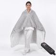 thumbnail image 1 of GARVEE 50" x 60" Faux Fur Wearable Heated Poncho with Zipper, 10 Heat Settings, 1 of 7