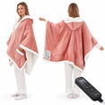 thumbnail image 1 of GARVEE 50“ x 60” Wearable Electric Wrap Blanket with Hood & Pockets, Flannel Sherpa, 1 of 10