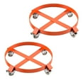 thumbnail image 1 of GARVEE 55 Gallon Drum Dolly with 4 Caster Wheels,Heavy Duty 1000LBS Load Capacity,Orange,2 Pack, 1 of 7