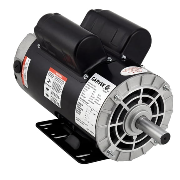 GARVEE Air Compressor Motor 5HP SPL, 230V Single Phase, 3450 RPM, 56 Frame