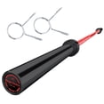 thumbnail image 1 of GARVEE 7FT Olympic Barbell Bar with 2 Collars,1500 LB Capacity Weightlifting & Powerlifting Bar,Fits 2-Inch Plates,Strength Training Bench Press Bar for Home Gym,Black&Red, 1 of 8
