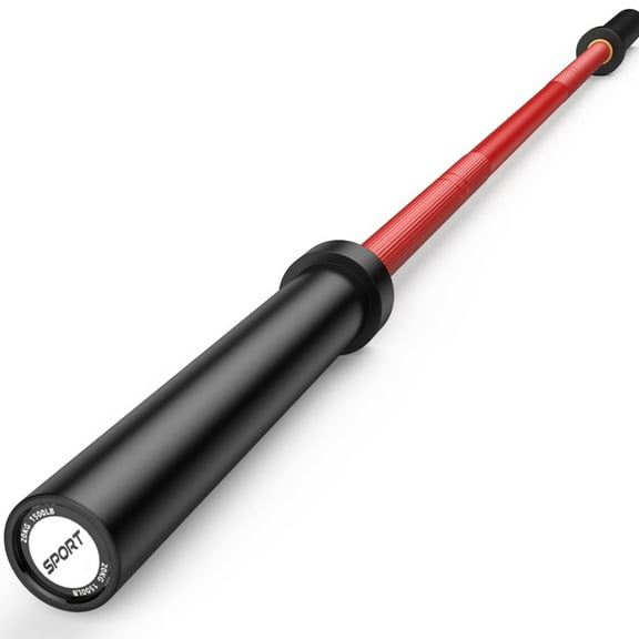 GARVEE 7ft Olympic Barbell,1500LB High-Capacity Weight Bar for Weightlifting and Powerlifting 45lb,Black&Red