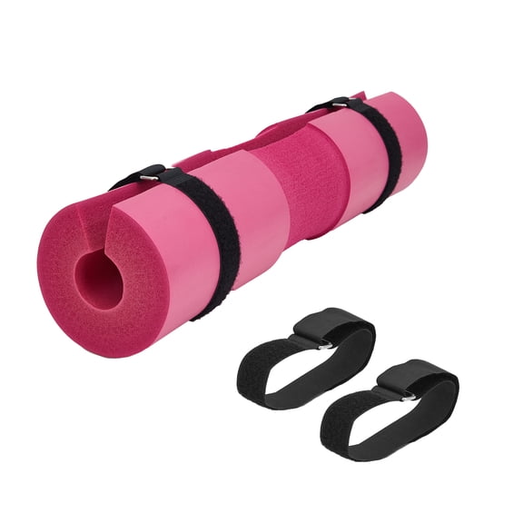 GARVEE Barbell Pad with 2 Straps,Non-slip Bar Pad,Thick Foam Squat Pad for Glutes,Neck & Shoulder Protection,Pink