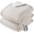 thumbnail image 1 of GARVEE Electric Heated Blanket Full Size,72"x84" Waffle Weave Fast Heating Blankets,10 Heat Levels & 1-12H Time Settings Auto Off,Beige, 1 of 9