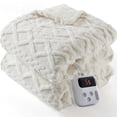 thumbnail image 1 of GARVEE Electric Heated Blanket Twin Size 62" x 84" with 10 Heating Levels & 10 Time Settings,Machine Washable,Off White, 1 of 9