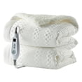 thumbnail image 1 of GARVEE Heated Electric Blanket Throw,50“x60" Soft Waffle Weave Fast Heating Throw,6 Heating Levels&4 Hours Auto Off,White, 1 of 8
