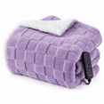 thumbnail image 1 of GARVEE Electric Heated Throw Blanket 50" x 60", Purple Jacquard Flannel Sherpa with 10 Heat Settings & Auto-Off Timer, 1 of 9