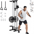 thumbnail image 1 of GARVEE Dual Pulley Cable Machine,Wall Mounted LAT Pulldown & Crossover Pulley System for Home Gym Strength Training,19 Adjustable Positions,Space Saving, 1 of 9