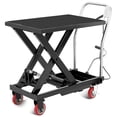 thumbnail image 1 of GARVEE Hydraulic Lift Table Cart,330 LBS Capacity Single Scissor Lift Cart,28.5" Lifting Height,4 Swivel Wheels & Non-Slip Platform,Heavy Duty Material Handling Lift Table for Warehouse,Black, 1 of 7