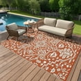 thumbnail image 1 of GARVEE Outdoor Rug 8'x10' Waterproof Patio Rug Reversible Indoor Outdoor Rug Plastic Straw Large Outdoor Rug for RV Camping Deck Balcony,Picnic,Orange, 1 of 8