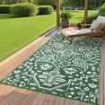 thumbnail image 1 of GARVEE Outdoor Rug 9'x12' Waterproof Patio Rug Reversible Indoor Outdoor Rug Plastic Straw Large Outdoor Rug for RV Camping Deck Balcony,Picnic,Green, 1 of 9