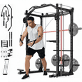 thumbnail image 1 of GARVEE Power Rack Cage with Cable Crossover System,1600 LBS Weight Capacity Multi-Functional Weight Squat Racks for Strength Workout,Black, 1 of 10