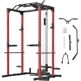 thumbnail image 1 of GARVEE Power Rack Cage,1200lbs Weight Rack with LAT Pulldown & Low Row,Multi-Function Squat Rack with More Training Attachment, 1 of 7