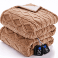 thumbnail image 1 of GARVEE Queen Electric Blanket 84" x 90", Dual Control with 10 Heat Settings, Khaki, 1 of 7