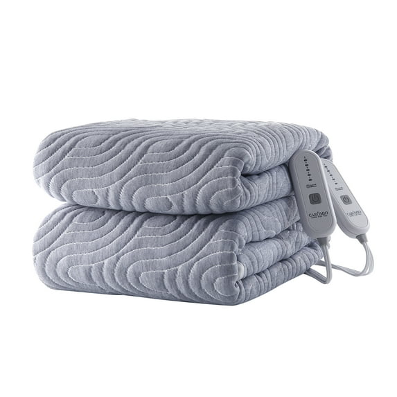 GARVEE Queen Size Heated Mattress Pad,Electric Bed Warmer with 5 Heat Setting Dual Controller & 10 Hr Timer Auto Off,Grey