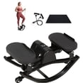 thumbnail image 1 of GARVEE Rocking Steppers for Exercise at Home,3D Motion Rock Stepper with LCD Monitor,Resistance Bands & Anti-Slip Mat,350LBS Capacity Side to Side Stair Stepper for Full Body Workout,Black, 1 of 6