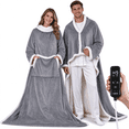 GARVEE Wearable Heated Blanket with Foot Pocket, Large Front Pocket, 50 ...