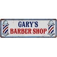 thumbnail image 1 of GARY'S Barber Shop Hair Salon Gift Metal Sign Retro 6x18 206180031185, 1 of 1