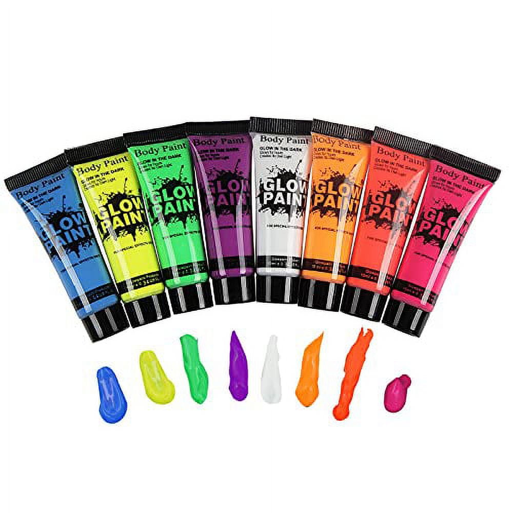 GARYOB Face Body Paint Glow in the Dark Paint UV Blacklight Neon