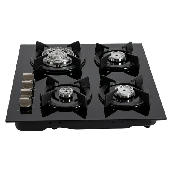 GAS COOKTOP STOVE TOP 4 BURNERS NG/LPG BUILT-IN KITCHEN GAS STOVE TEMPERED GLASS