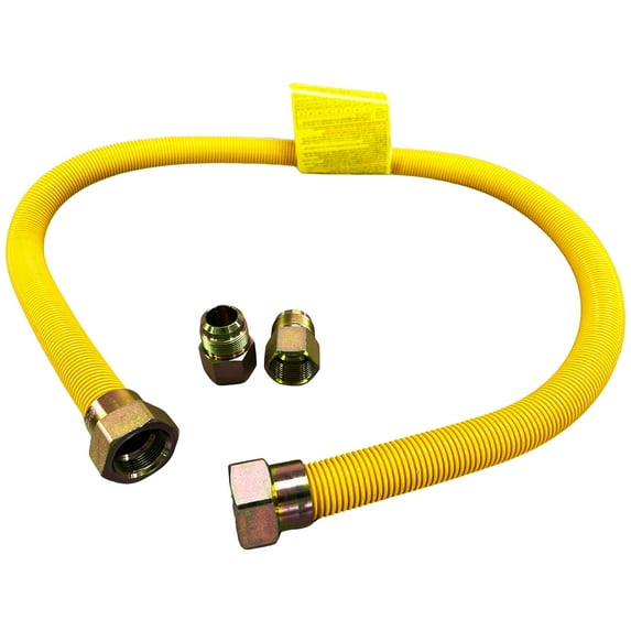 Elite Kitchen Gas Connector Hose Kit, Stainless Steel 3/4'' Gas Line Connector